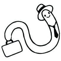 A worm with a hat and a suitcase